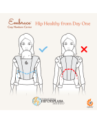 ERGOBABY MARSUPIO PER NEONATI EMBRACE - GRIGIO CHIARO- RETE.