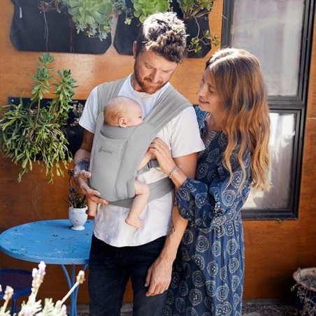 ERGOBABY MARSUPIO PER NEONATI EMBRACE - GRIGIO CHIARO- RETE.