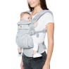 ERGOBABY MARSUPIO OMNI 360 - ALL-IN-ONE- COTONE - GRIGIO PERLA- A RETE