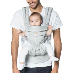 ERGOBABY MARSUPIO OMNI 360 - ALL-IN-ONE- COTONE - GRIGIO PERLA- A RETE