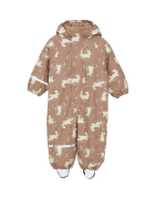 Tuta antipioggia con fodera in pile Tawny Brown - CELAVI -