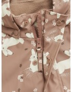 Tuta antipioggia con fodera in pile Tawny Brown - CELAVI -