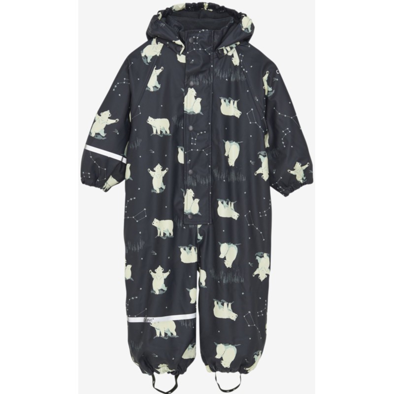Tuta antipioggia con fodera in pile Navy - CeLaVi -