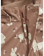 Set antipioggia Celavi in PU riciclato e fodera in pile -Tawny Brown -