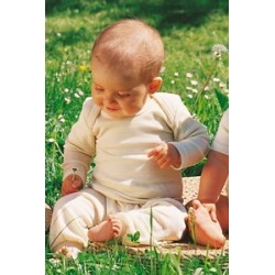 Body manica lunga  in Lana  e Seta ECRU - Engel -