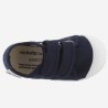 Scarpe  in cotone organico con Chiusura a Doppio Strappo  - Blu Marino