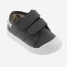Scarpe in cotone organico con Chiusura a Strappo doppio - Grigio Antra