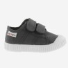 Scarpe in cotone organico con Chiusura a Strappo doppio - Grigio Antra