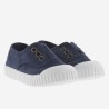 Scarpe senza Lacci in cotone organico - Blu Marino-