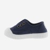 Scarpe senza Lacci in cotone organico - Blu Marino-