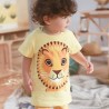 Maglietta  manica corta LEONE  (fronte e retro) in cotone certificato GOTS