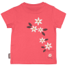 Maglietta  manica corta PANDA ROSSO  (fronte e retro) in cotone certificato GOTS