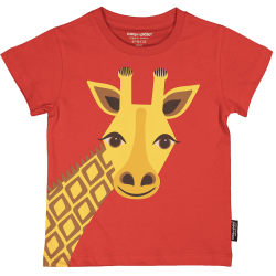 Maglietta  manica corta GIRAFFA  (fronte e retro) in cotone certificato GOTS