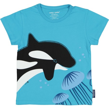 Maglietta  manica corta  ORCA (fronte e retro)  in cotone certificato GOTS