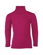 Maglia Collo Alto a manica lunga a costina fine Lana Seta