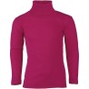 Maglia Collo Alto a manica lunga a costina fine Lana Seta