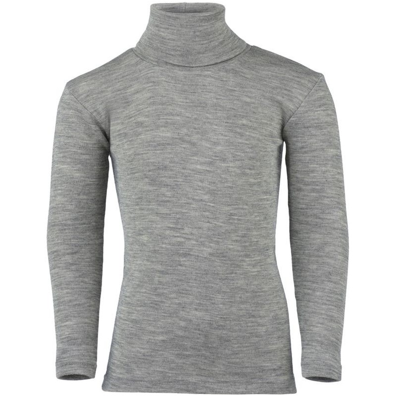 Maglia Collo Alto a manica lunga a costina fine Lana Seta Maglia Collo Alto a manica lunga a costina fine Lana Seta