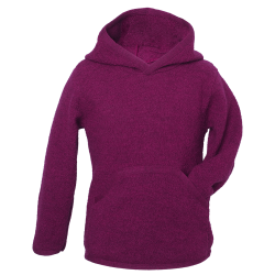 Maglione con cappuccio  in 100% Lana merino biologica