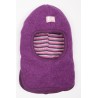 Passamontagna Viola in pile di lana merino Double-face-Pickapooh-