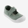 Ballerina in cotone organico con Chiusura a Strappo - Verde Jade -