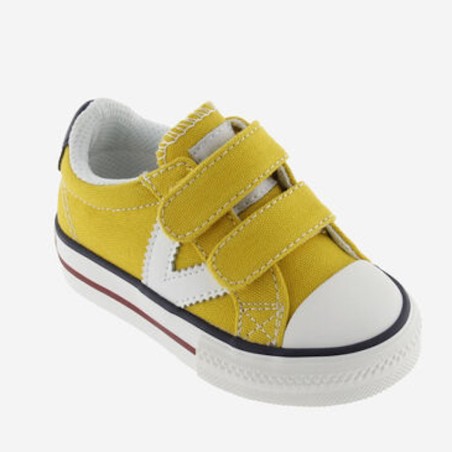 Sneakers in cotone organico con Chiusura a Strappo doppio