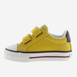 Sneakers in cotone organico con Chiusura a Strappo doppio
