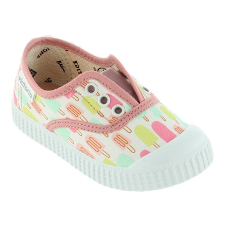 Scarpe Sneaker inglese senza Lacci in cotone organico  -VICTORIA - Nude