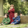 Baby-Overall  - Tutina  con cappuccio e risvolti sulle gambe in lana merino biologica al 100%