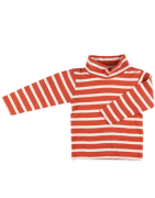 Maglia Collo Alto a manica lunga a righe in cotone organico 100% - Moka  -