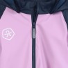 Set Giacca e Salopette  Antipioggia in PU Riciclato Blu-Lila