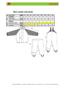 Set Giacca e Pantalone  Antipioggia in PU Riciclato Blu-Elefanti -CELAVI-