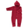 Baby-Overall  - Tutina  con cappuccio e risvolti sulle gambe in lana merino biologica al 100%