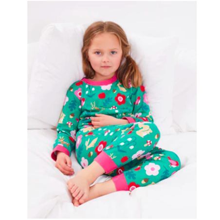 Pigiama  Forest Advent Uccellini in 100% cotone biologico GOTS