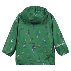 Set Giacca e Pantalone  Antipioggia in PU Riciclato Verde-Coccodrillo -CELAVI-