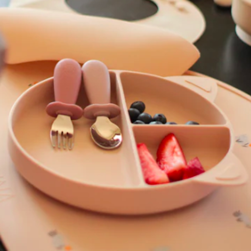 Set in silicone di FORCHETTA/CUCCHIAINO di qualità alimentare e acciaio inossidabile Set in silicone di FORCHETTA/CUCCHIAINO di qualità alimentare e acciaio inossidabile