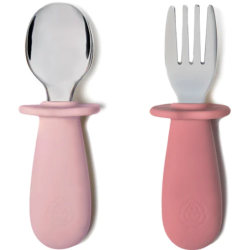 Set  in silicone di FORCHETTA/CUCCHIAINO di qualità alimentare e acciaio inossidabile
