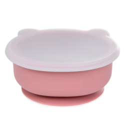 Ciotola in silicone  alimentare  CON VENTOSA E COPERCHIO