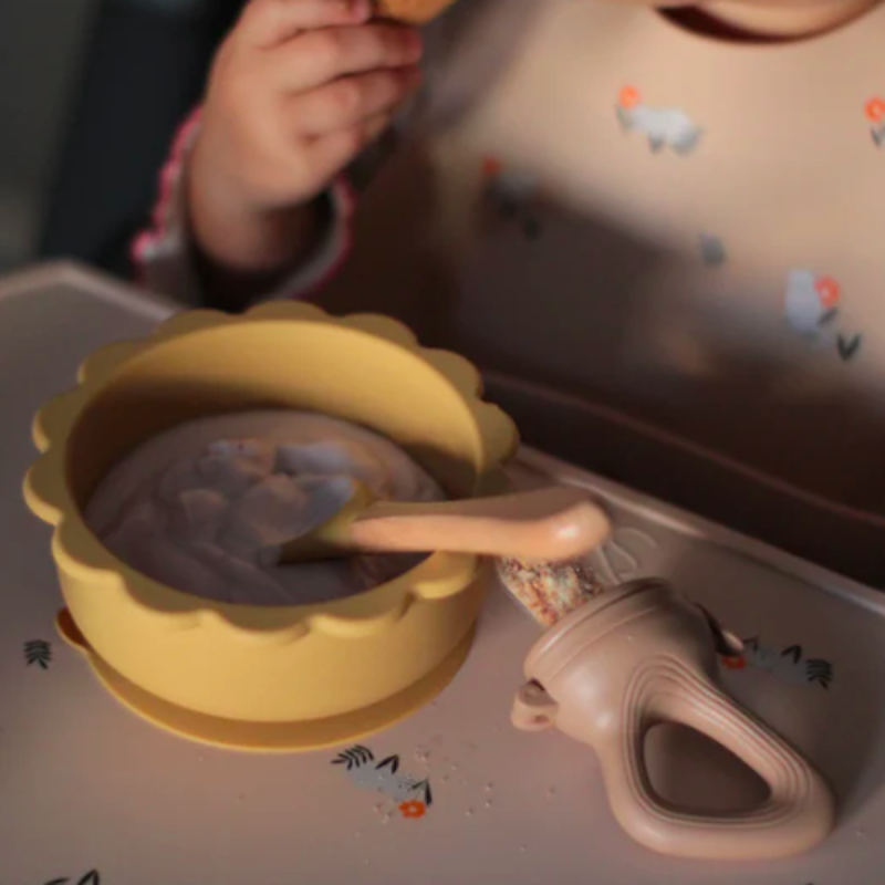 Ciotola in silicone  alimentare  CON VENTOSA E COPERCHIO