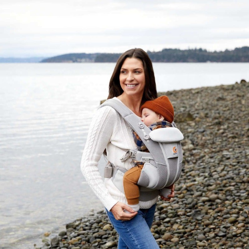 ERGOBABY MARSUPIO OMNI BREEZE - RETE SOFTFLEX - GRIGIO PERLA