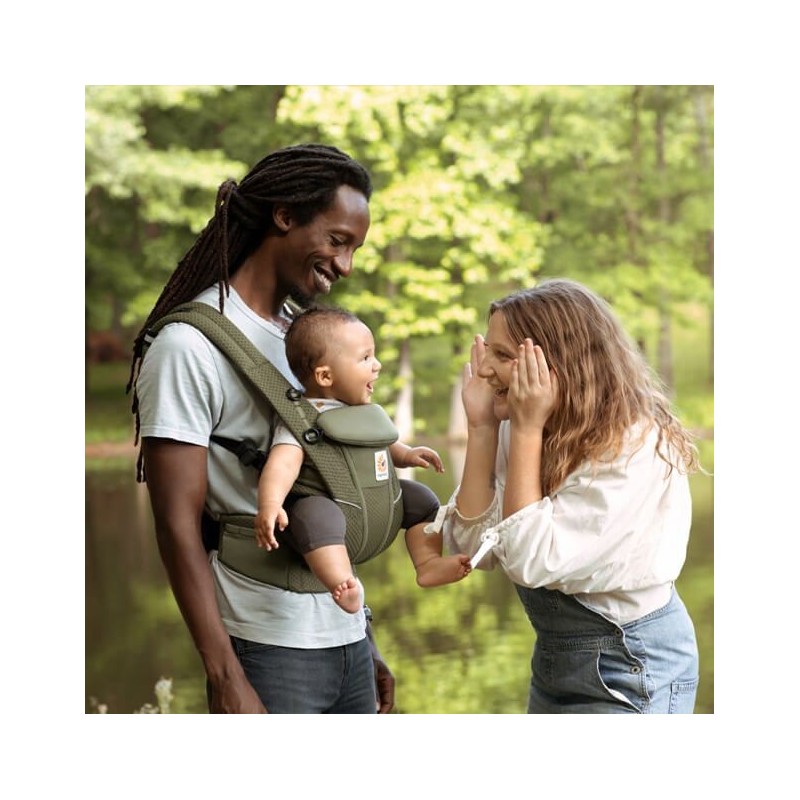 ERGOBABY MARSUPIO OMNI BREEZE - RETE SOFTFLEX: VERDE OLIVA.